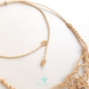 Handmade Macramé Necklace - Natural Fossilized Coral  MR#36