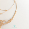 Handmade Macramé Necklace - Natural Fossilized Coral  MR#36