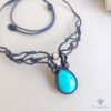 20231124_122924 Handmade Macramé Necklace - Amazonite MR#22