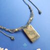 20240828_143614 Handmade Macramé Necklace - Natural Fossilized Coral MR#34