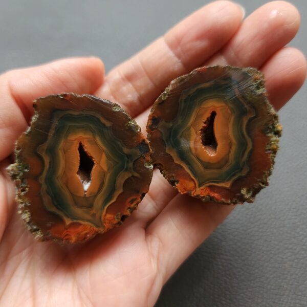 Zhanguo Red Agate Pair Stone (unpolished) ZR011