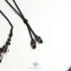 mr45-03 Handmade Macramé Necklace - Natural Fossilized Coral MR#45