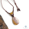 Handmade Macramé Necklace - Natural Fossilized Coral  MR#46