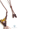 Handmade Macramé Necklace - Natural Fossilized Coral  MR#46