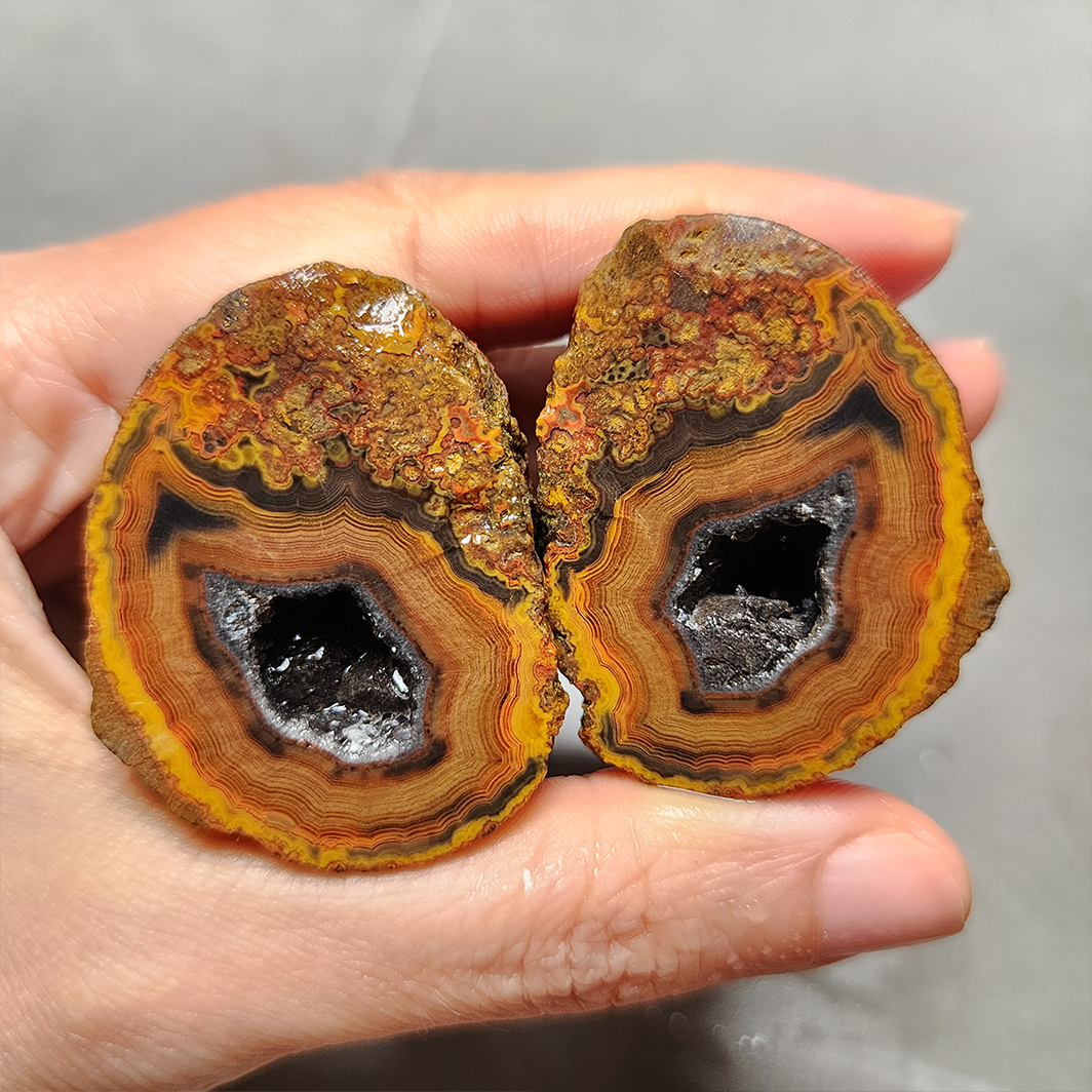縮圖3 Zhanguo Red Agate Pair Stone (unpolished) ZR003