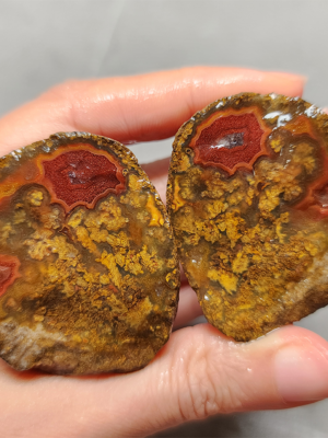縮圖4 Zhanguo Red Agate Pair Stone (unpolished) ZR015