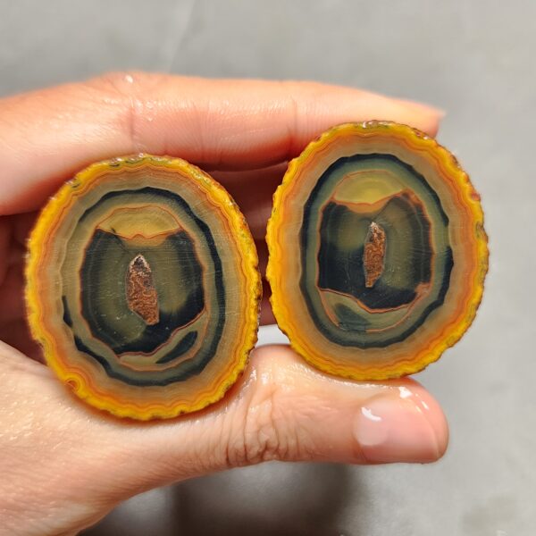 Zhanguo Red Agate Pair Stone (unpolished) ZR016