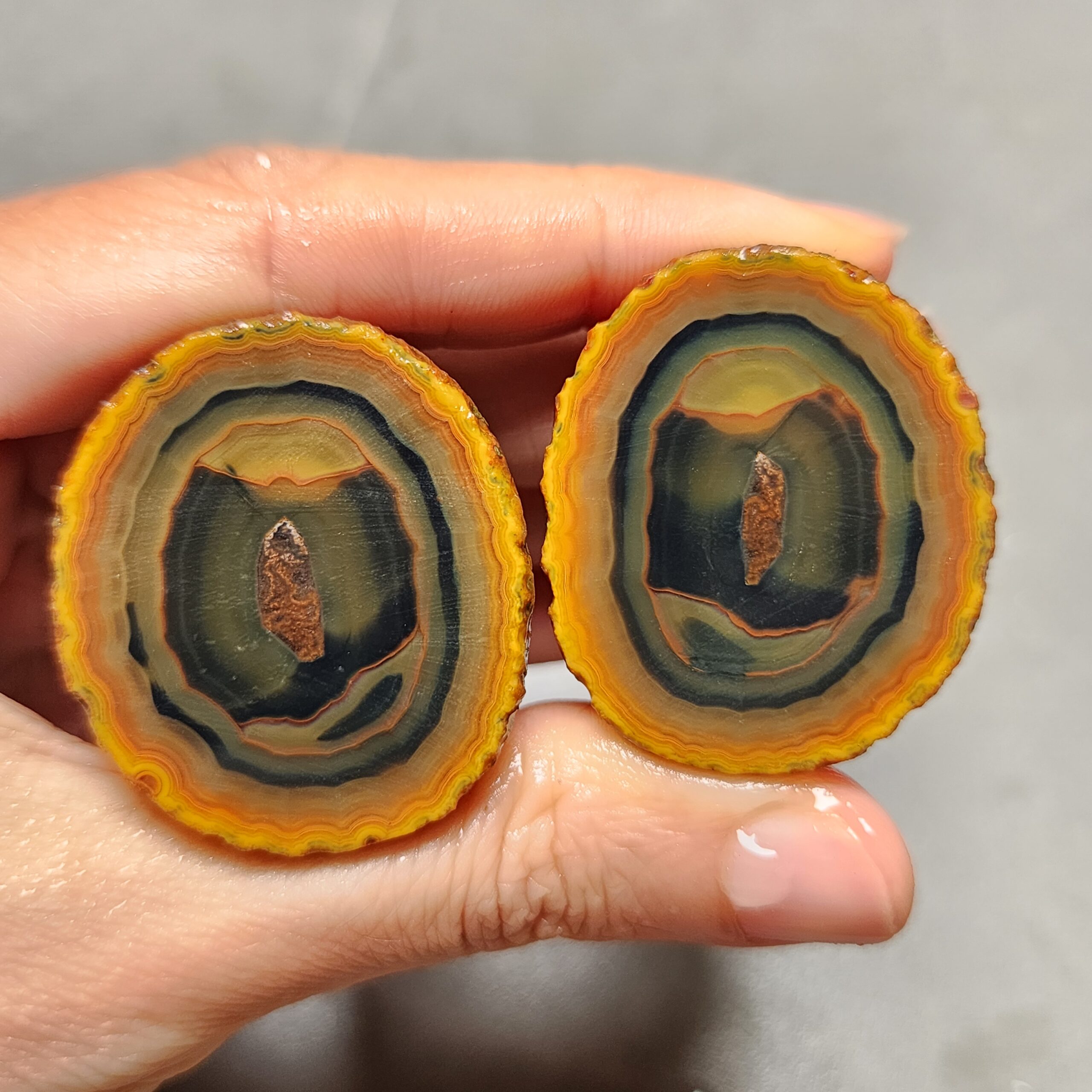 Zhanguo Red Agate Pair Stone (unpolished) ZR016