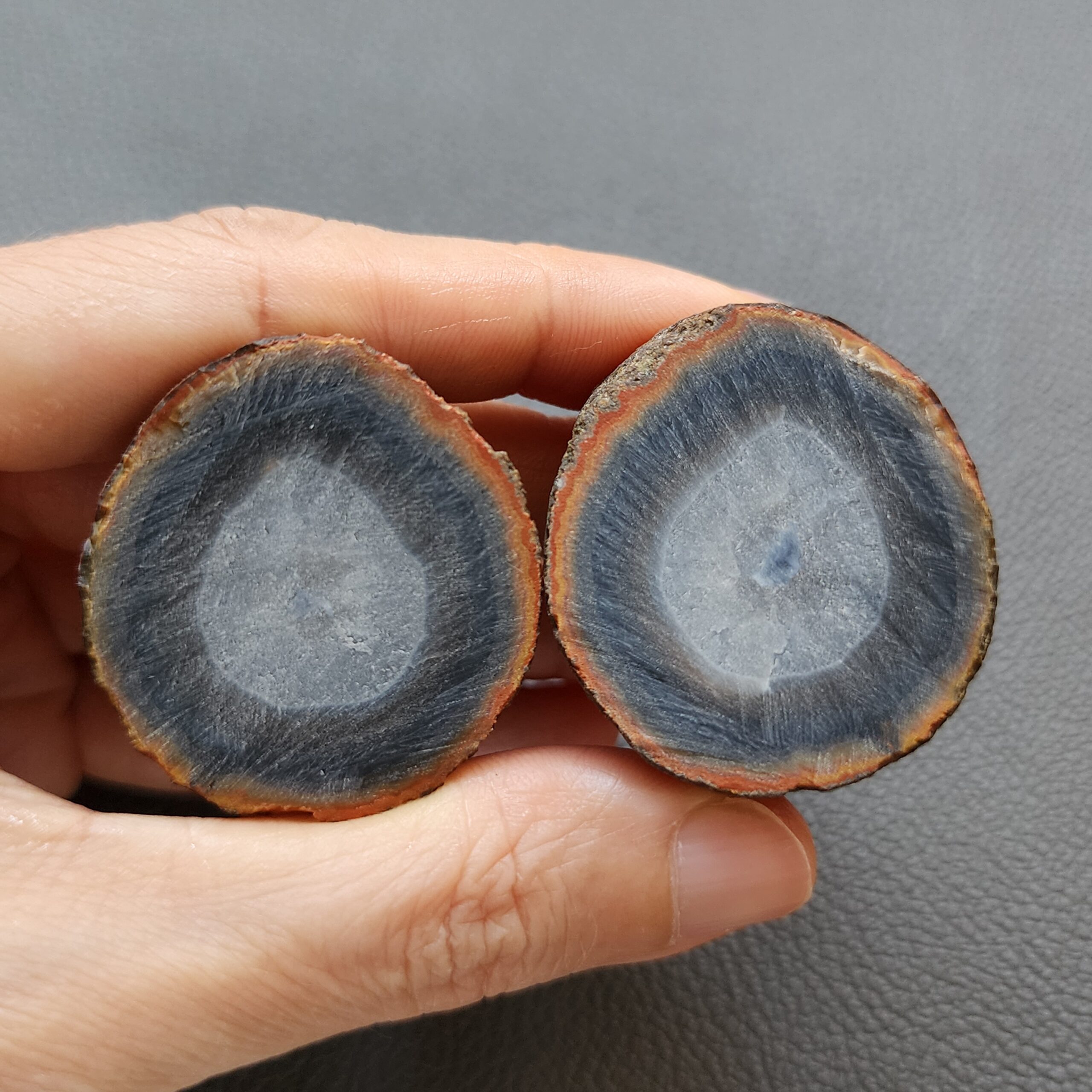 Zhanguo Red Agate Pair Stone (unpolished) ZR020