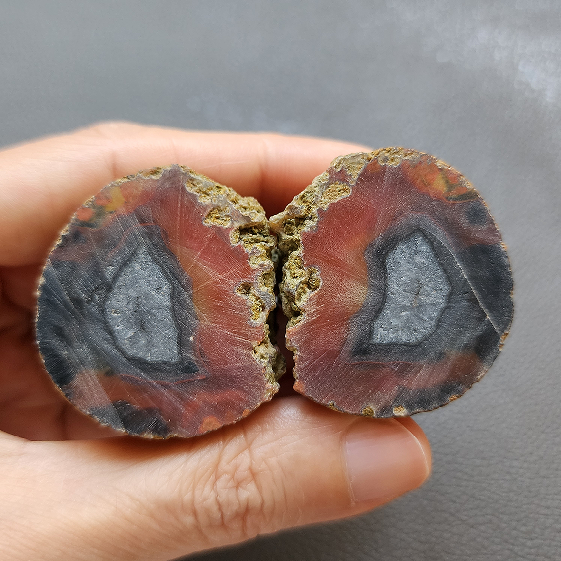 Zhanguo Red Agate Pair Stone (unpolished) ZR022