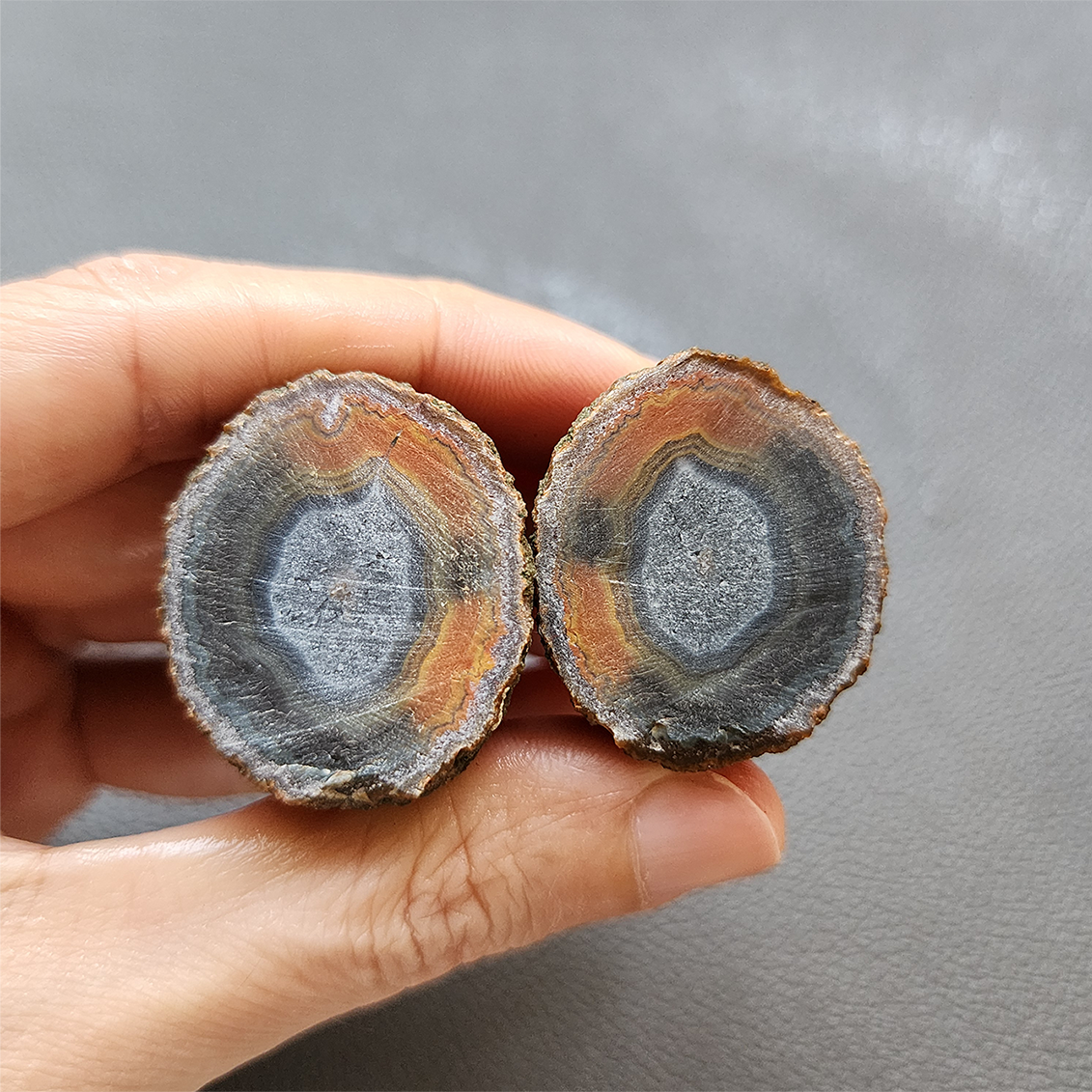 Zhanguo Red Agate Pair Stone (unpolished) ZR023