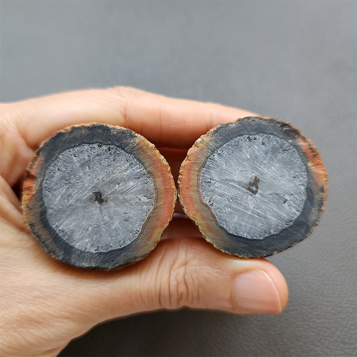 Zhanguo Red Agate Pair Stone (unpolished) ZR017