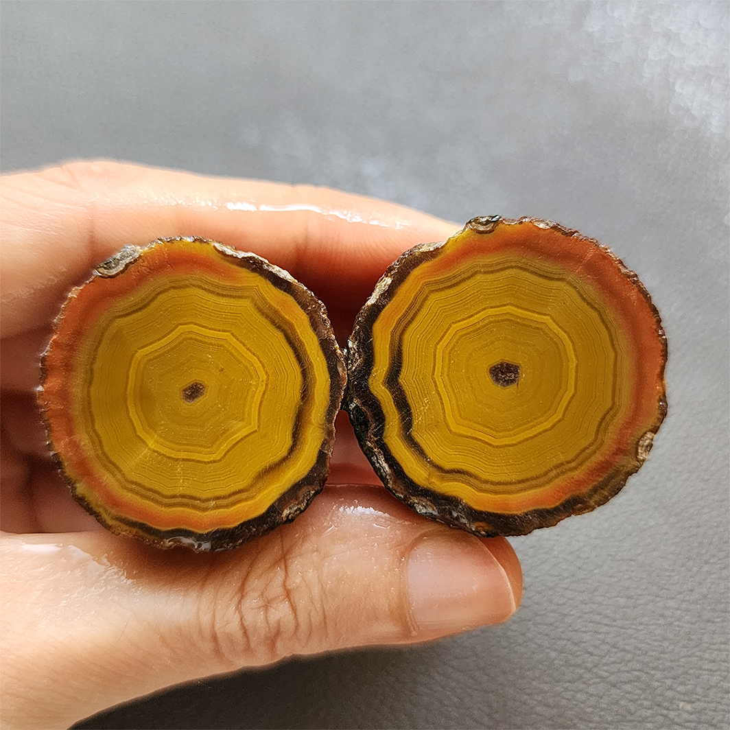 縮圖2 Zhanguo Red Agate Pair Stone (unpolished) ZR021