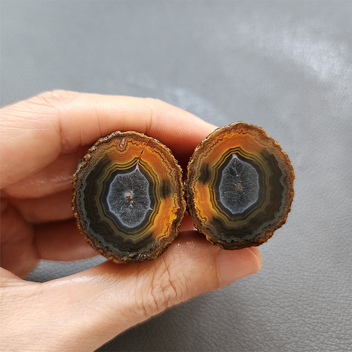 Zhanguo Red Agate Pair Stone (unpolished) ZR023