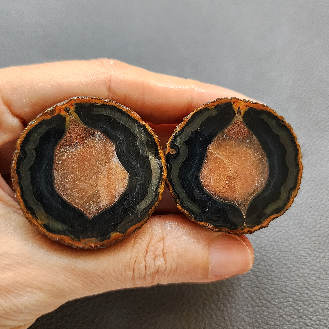 Zhanguo Red Agate Pair Stone (unpolished) ZR019