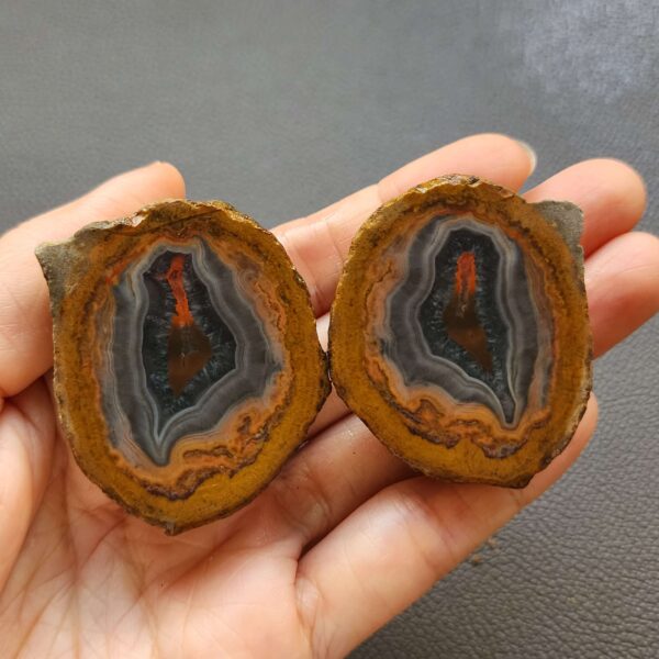 Zhanguo Red Agate Pair Stone (unpolished) ZR046