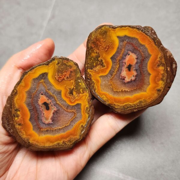Zhanguo Red Agate Pair Stone (unpolished) ZR024