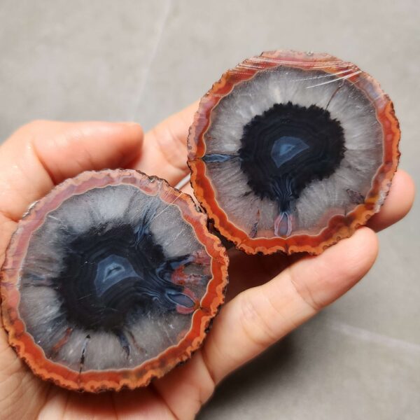 Zhanguo Red Agate Pair Stone (unpolished) ZR049