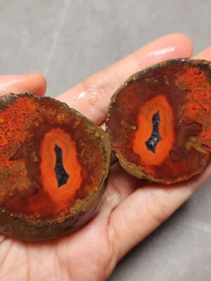 20260623_202603 Zhanguo Red Agate Pair Stone (unpolished) ZR028