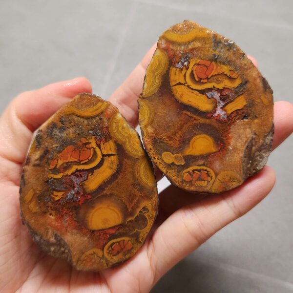 Zhanguo Red Agate Pair Stone (unpolished) ZR054