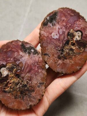 Zhanguo Red Agate Pair Stone (unpolished) ZR058