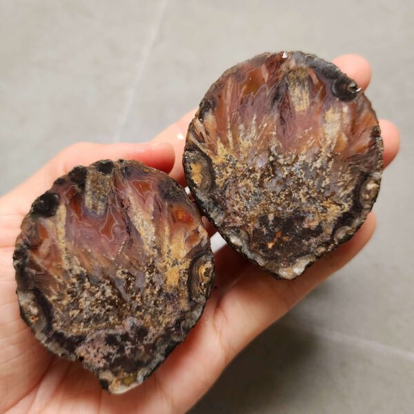 Zhanguo Red Agate Pair Stone (unpolished) ZR059