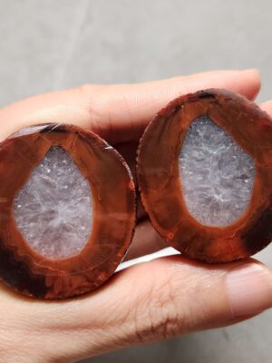 Zhanguo Red Agate Pair Stone (unpolished) ZR060