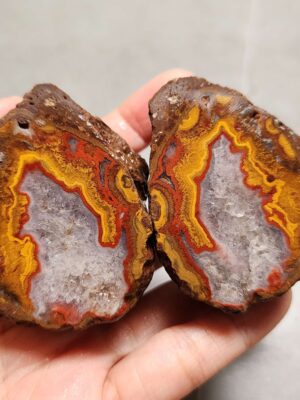 Zhanguo Red Agate Pair Stone (unpolished) ZR061