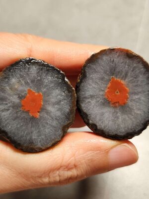 Zhanguo Red Agate Pair Stone (unpolished) ZR066