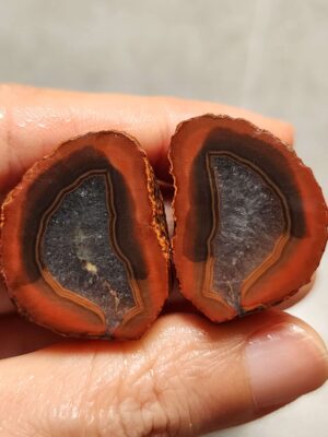 Zhanguo Red Agate Pair Stone (unpolished) ZR067