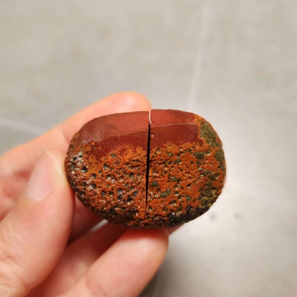 Zhanguo Red Agate Pair Stone (unpolished) ZR067