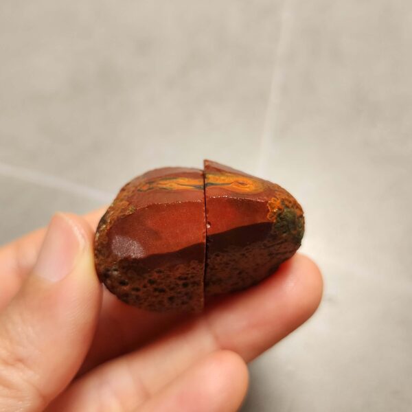 Zhanguo Red Agate Pair Stone (unpolished) ZR067