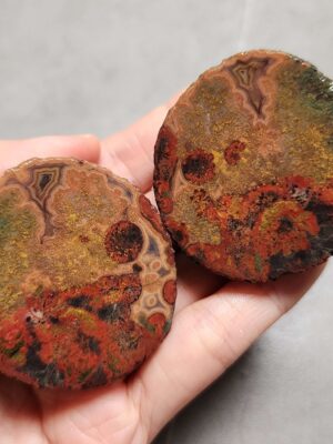 Zhanguo Red Agate Pair Stone (unpolished) ZR068