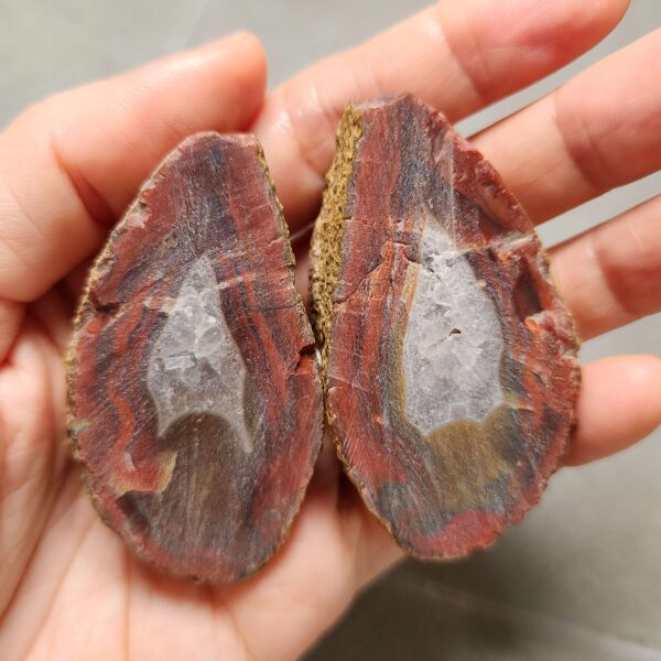 20260726_155242 Zhanguo Red Agate Pair Stone (unpolished) ZR085