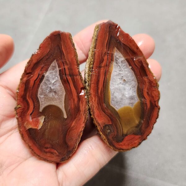 20260726_155320 Zhanguo Red Agate Pair Stone (unpolished) ZR085