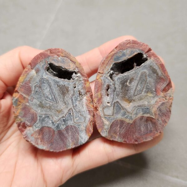 Zhanguo Red Agate Pair Stone (unpolished) ZR086
