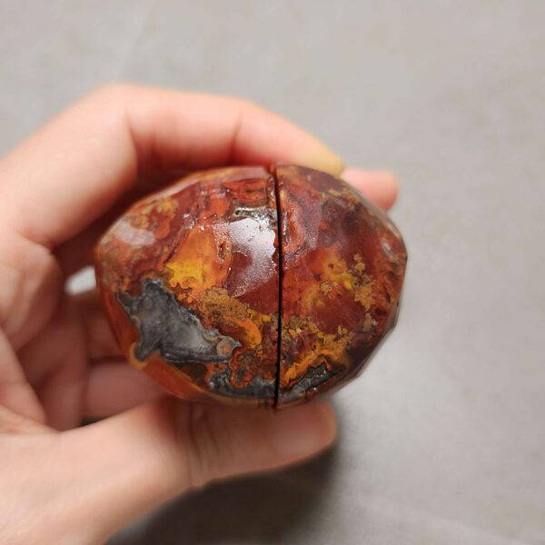 Zhanguo Red Agate Pair Stone (unpolished) ZR086