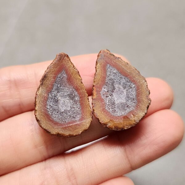 20260726_155932 Zhanguo Red Agate Pair Stone (unpolished) ZR087